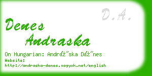 denes andraska business card